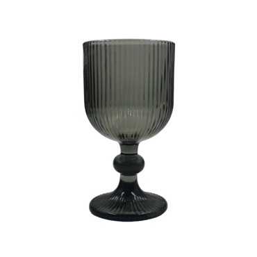 Cryspo Trio Σετ 6 Τεμαχίων Ποτήρι Κρασιού Γυάλινο Κολωνάτο Noris Smoke 250ml 5250454